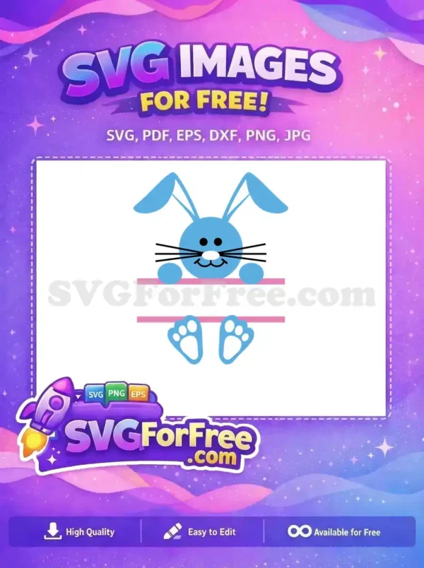 Free Blue Smiling Bunny Free Pink Lines Paws Easter Earring Free SVG Free Blue Smiling Bunny Free Pink Lines Paws Easter Earring Free SVG