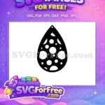 Free Black Circle Earring Free Easter Pattern Earring Free SVG - Instant Download