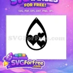 Free Black Hearts Teardrop Free Easter Earring Love Design Free SVG - Instant Download