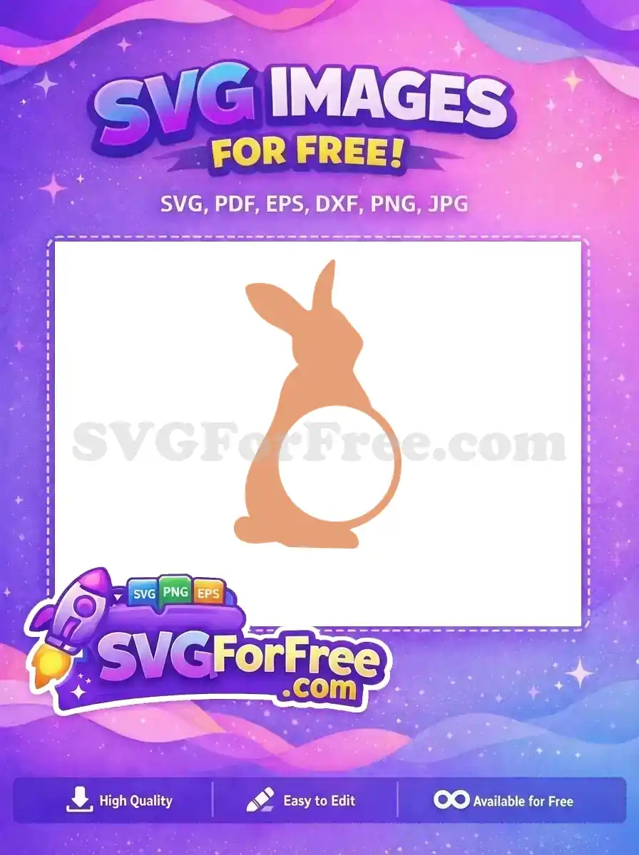Free Orange Bunny Free Easter Egg Earring Design Free SVG