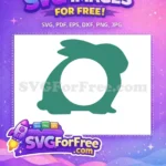 Free Teal Bunny Free Egg Holder Earring Easter Celebration Free SVG - Instant Download