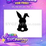 Free Black Bunny Free White Tail Easter Earring Free SVG - Instant Download