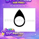 Free Black Teardrop Free Open Circle Easter Earring Free SVG - Instant Download