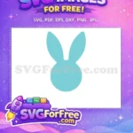Free Light Blue Bunny Head Free Easter Earring Easter Free SVG - Instant Download