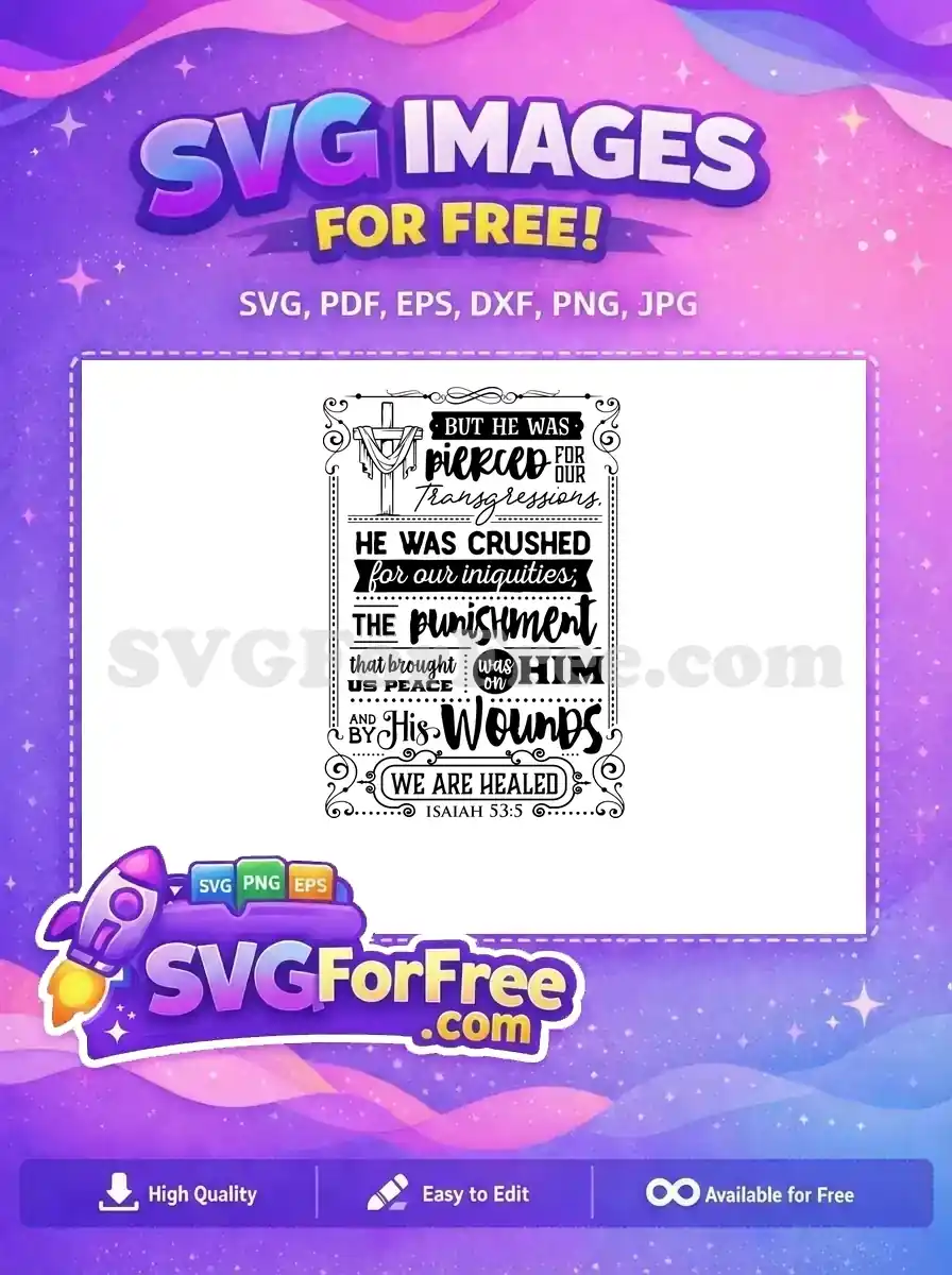 Free Black White Cross Free Ornate Scripture Design Easter Celebration Free SVG