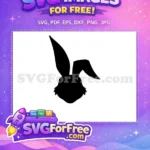 Free Easter Bunny Earring Free Silhouette Easter Free SVG - Instant Download