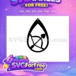 Free Heart Arrow Free Teardrop Earring Easter Spring Free SVG - Instant Download