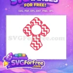 Free Pink Chevron Cross Free Monogram Earring Easter Free SVG - Instant Download