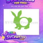 Free Green Rabbit Free Monogram Earring Easter Craft Free SVG - Instant Download