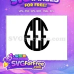 Free Black Monogram Free Earring Cut Easter Project Free SVG - Instant Download