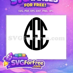 Free Black Monogram Free Earring Cut Easter Project Free SVG