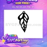 Free Abstract Floral Free Earring Easter Decoration Free SVG - Instant Download