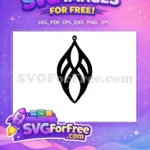 Free Black Abstract Free Dangle Earring Easter Craft Free SVG - Instant Download