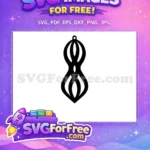 Free Abstract Intricate Black Free Earring Ornament Easter Free SVG - Instant Download