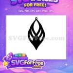 Free Abstract Teardrop Free Layered Earring Easter Free SVG - Instant Download