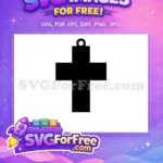 Free Simple Black Cross Free Earring Easter Christian Free SVG - Instant Download