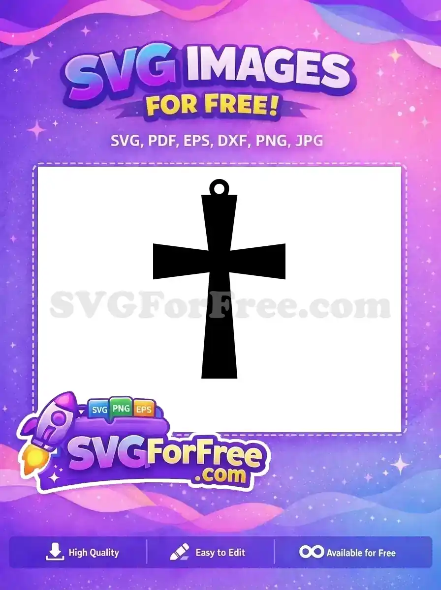 Free Black Cross Earring Free Easter Religious Icon Free SVG