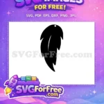 Free Black Leaf Earring Free Easter Design Free SVG - Instant Download