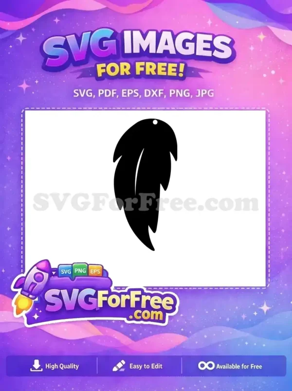 Free Black Leaf Earring Free Easter Design Free SVG