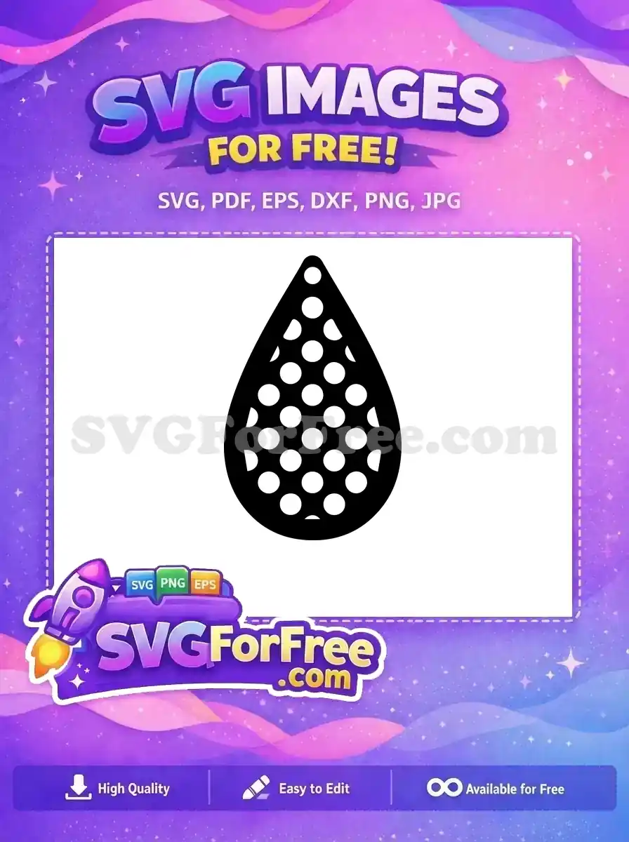 Free Easter Earring Free Black Polka dot Earring Free SVG