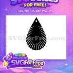 Free Feather Teardrop Cut Free Easter Leaf Earring Craft Free SVG - Instant Download