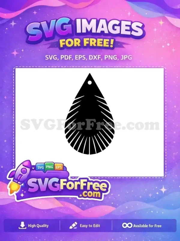 Free Feather Teardrop Cut Free Easter Leaf Earring Craft Free SVG Free Feather Teardrop Cut Free Easter Leaf Earring Craft Free SVG