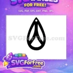 Free Teardrop Earring Shape Free Easter Decoration Simple Free SVG - Instant Download