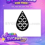 Free Teardrop Earring Free Easter Waves Earring Accessory Free SVG - Instant Download