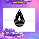Free Black Feather Teardrop Free Easter Earring Dangle Free SVG - Instant Download