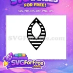 Free Black Stylized Leaf Free Decorative Easter Earring Printable Free SVG - Instant Download