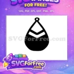 Free Black Dangle Free Geometric Chevron Easter Jewelry Free SVG - Instant Download