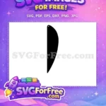 Free Black Curved Shape Free Simple Earring Design Fashion Jewelry Free SVG - Instant Download