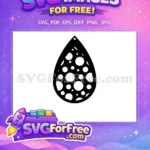 Free Abstract Bubble Free Geometric Cutout Earrings Design Free SVG - Instant Download