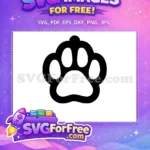 Free Black Paw Print Free Animal Pet Earrings Free SVG - Instant Download