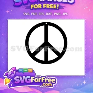 Free Black Peace Symbol Free Circle Earring Peace Movement Free SVG