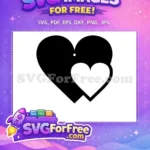 Free Abstract Black White Hearts Free Simple Love Symbol Earrings Free SVG - Instant Download