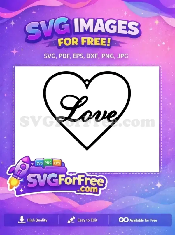 Free Black Love Heart Free Script Font Design Earrings Free SVG Free Black Love Heart Free Script Font Design Earrings Free SVG