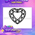 Free Faceted Heart Free Earring Design Crystal Jewelry Free SVG - Instant Download