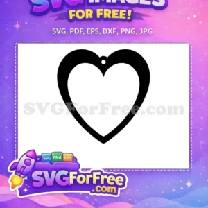 Free Black Heart Outline Free Elegant Jewelry Heart Earrings Free SVG
