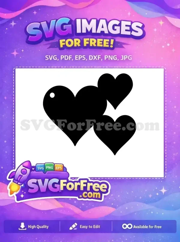 Free Black Hearts Free Earring Template Crafting Project Free SVG Free Black Hearts Free Earring Template Crafting Project Free SVG