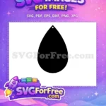 Free Black Teardrop Shape Free Simple Elegant Design Earrings Crafting Free SVG - Instant Download