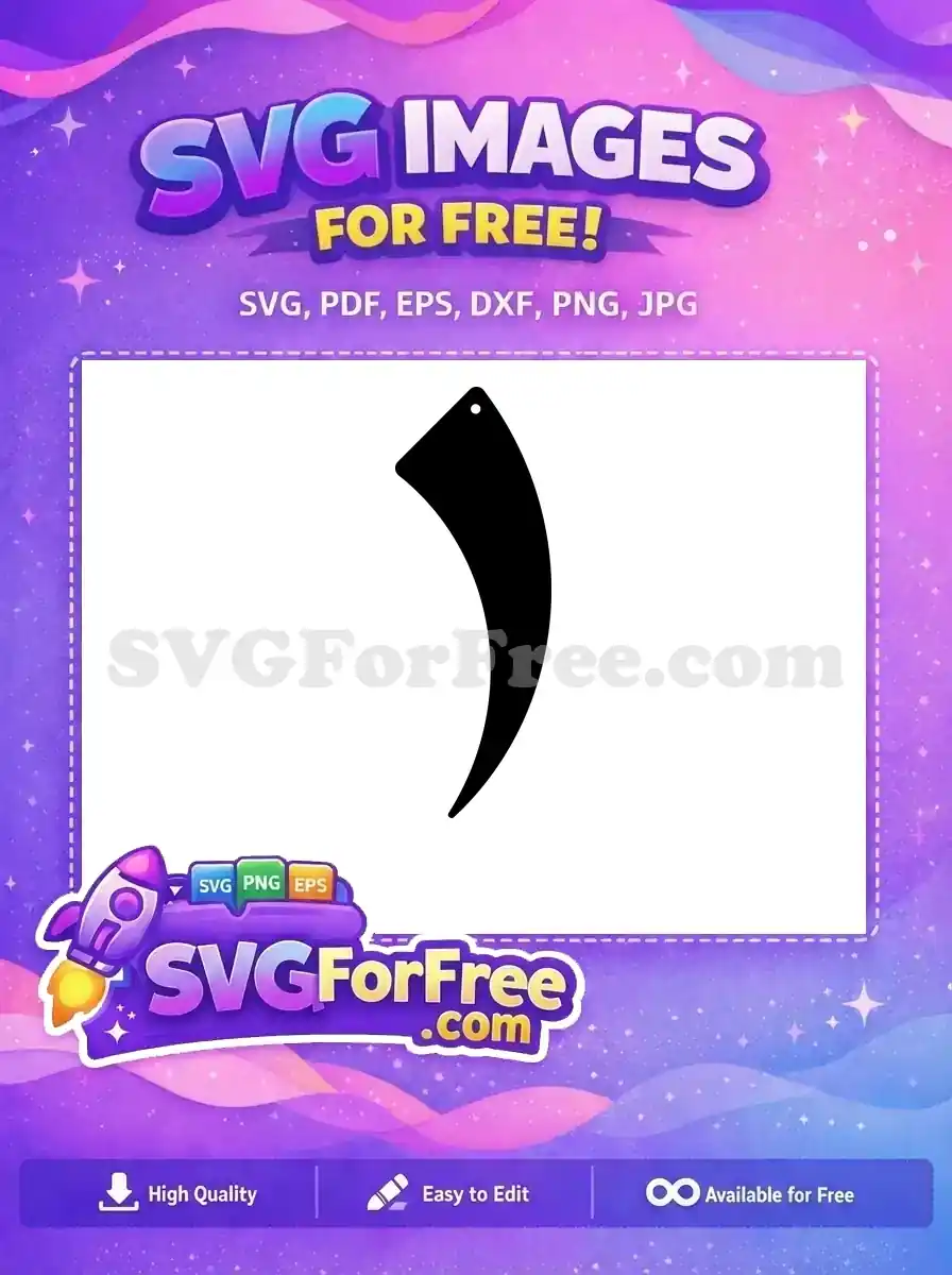 Free Black Claw Free Dangling Earrings Fantasy Style Free SVG