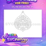 Free Ornate Teardrop Shape Free Floral Swirl Cutout Earrings Free SVG - Instant Download