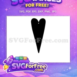 Free Black Heart Free Simple Elegant Earring Design Free SVG