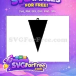 Free Black Triangle Free Dangle Loop Geometric Shape Free SVG - Instant Download