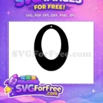 Free Black Oval Hoop Free Jewelry Design Earrings Free SVG - Instant Download