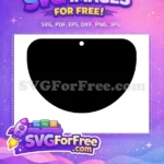 Free Black Teardrop Shape Free Blank Design Template Crafting Project Free SVG - Instant Download