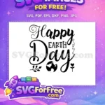 Free Happy Earth Day Free Globe Decoration Quotes Free SVG - Instant Download