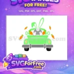 Free Bunny Butt Pink Paws Free Green Truck Carrots Easter Free SVG - Instant Download