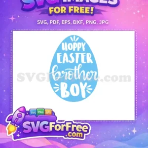 Free Blue Egg Free Brother Boy Hoppy Easter Free SVG